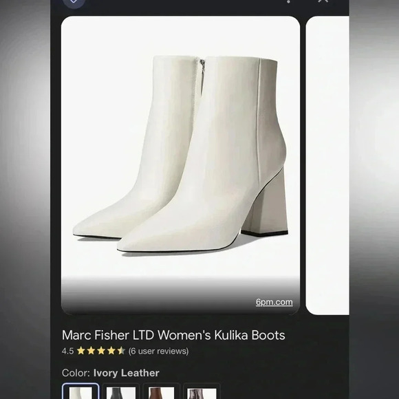 Marc Fisher Kulika Ivory Chunky heeled bootie - Picture 3 of 13
